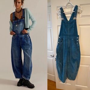 We The Free Blue Denim Overalls